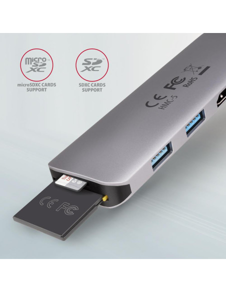 I/O HUB USB3.2 5IN1/0.2M HMC-5 AXAGON