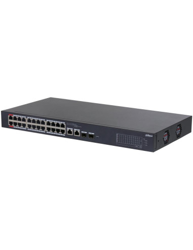 Switch, DAHUA, CS4226-24ET-240, Desktop/pedestal, Rack 1U, 24x10Base-T / 100Base-TX, 2x10/100/1000BASE-T/SFP combo, 2, 26, PoE 