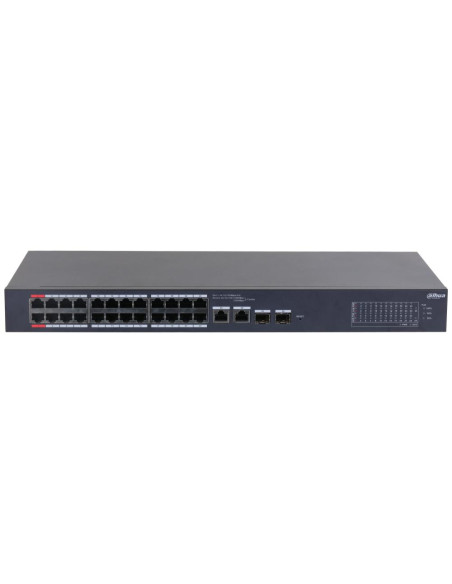 Switch, DAHUA, CS4226-24ET-240, Desktop/pedestal, Rack 1U, 24x10Base-T / 100Base-TX, 2x10/100/1000BASE-T/SFP combo, 2, 26, PoE 