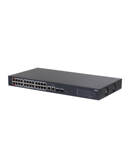 Switch, DAHUA, CS4226-24ET-240, Desktop/pedestal, Rack 1U, 24x10Base-T / 100Base-TX, 2x10/100/1000BASE-T/SFP combo, 2, 26, PoE 