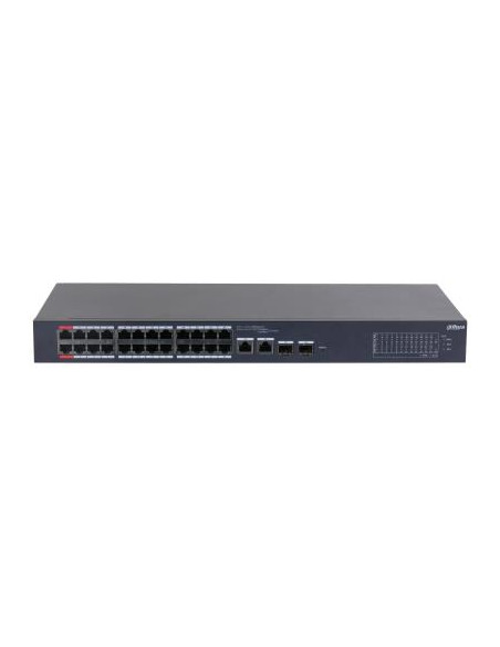 Switch, DAHUA, CS4226-24ET-240, Desktop/pedestal, Rack 1U, 24x10Base-T / 100Base-TX, 2x10/100/1000BASE-T/SFP combo, 2, 26, PoE 