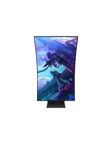 LCD Monitor, SAMSUNG, 55", Gaming/Curved, Panel VA, 3840x2160, 16:9, 165Hz, Matte, 1 ms, Speakers, Pivot, Height adjustable, Ti