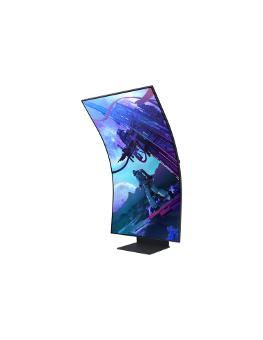 LCD Monitor, SAMSUNG, 55", Gaming/Curved, Panel VA, 3840x2160, 16:9, 165Hz, Matte, 1 ms, Speakers, Pivot, Height adjustable, Ti