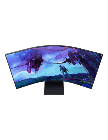 LCD Monitor, SAMSUNG, 55", Gaming/Curved, Panel VA, 3840x2160, 16:9, 165Hz, Matte, 1 ms, Speakers, Pivot, Height adjustable, Ti