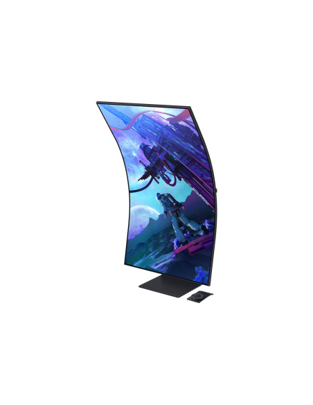 LCD Monitor, SAMSUNG, 55", Gaming/Curved, Panel VA, 3840x2160, 16:9, 165Hz, Matte, 1 ms, Speakers, Pivot, Height adjustable, Ti