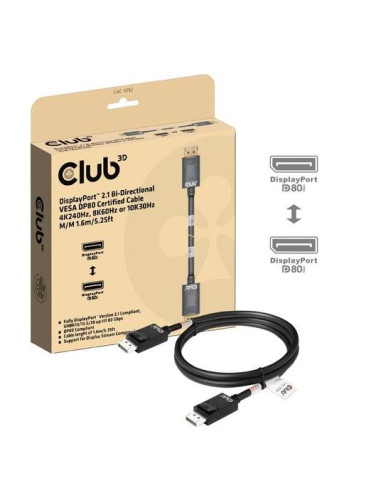 CABLE DP TO DP 1.6M/M/M CAC-1092 CLUB3D