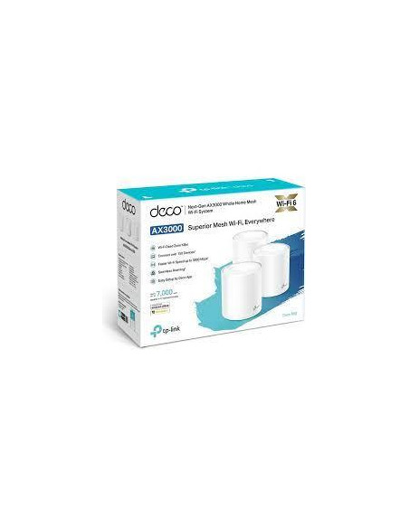 Wireless Router, TP-LINK, Wireless Router, 3-pack, 3000 Mbps, Mesh, IEEE 802.11a, IEEE 802.11n, IEEE 802.11ac, IEEE 802.11ax, 2