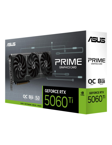 Graphics Card, ASUS, NVIDIA GeForce RTX 5060 Ti, 8 GB, GDDR7, 128 bit, PCIE 5.0 16x, Triple slot Fansink, 1xHDMI, 3xDisplayPort
