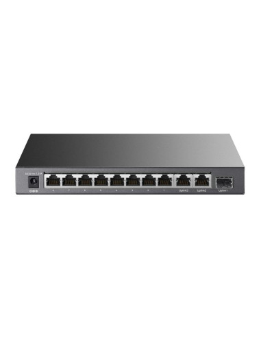 Switch, TP-LINK, Desktop/pedestal, 8x10Base-T / 100Base-TX, 1xSFP, 2xRJ45, PoE+ ports 8, 65 Watts, TL-SL1311P