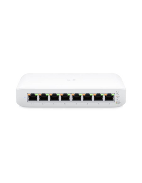 Switch, UBIQUITI, Lite 8 PoE, Type L2, Desktop/pedestal, 8x10Base-T / 100Base-TX / 1000Base-T, PoE+ ports 4, USW-LITE-8-POE