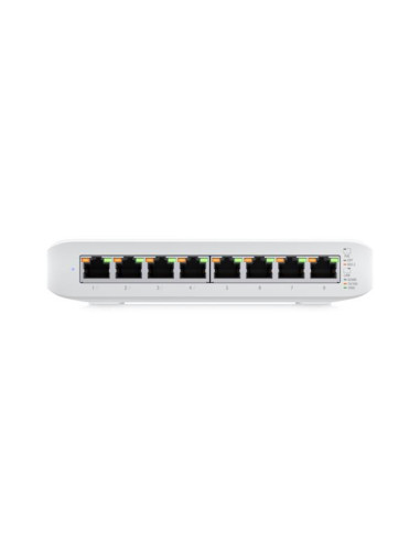 Switch, UBIQUITI, Lite 8 PoE, Type L2, Desktop/pedestal, 8x10Base-T / 100Base-TX / 1000Base-T, PoE+ ports 4, USW-LITE-8-POE