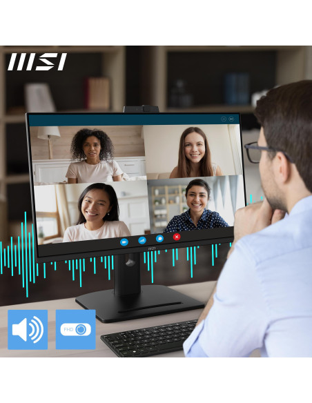LCD Monitor, MSI, PRO MP275QPDG, 27", Business, Swivel, Pivot, Height adjustable, Tilt, Matte, Panel IPS, 2560x1440, 16:9, 100H