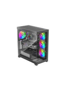 Case, XILENCE, ATX/micro ATX/Mini-ITX, Black, Midi Tower, PC, X818.ARGB