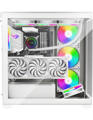 Case, XILENCE, ATX/micro ATX/Mini-ITX, White, Midi Tower, PC, X818.W.ARGB