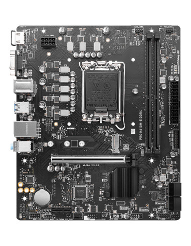 Mainboard, MSI, Intel H610, LGA1700, MicroATX, Memory DDR4, Memory slots 2, 1xPCI-Express 1x, 1xPCI-Express 16x, 1xM.2, 1x15pin