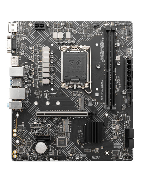 Mainboard, MSI, Intel H610, LGA1700, MicroATX, Memory DDR4, Memory slots 2, 1xPCI-Express 3.0 1x, 1xPCI-Express 4.0 16x, 1xM.2,