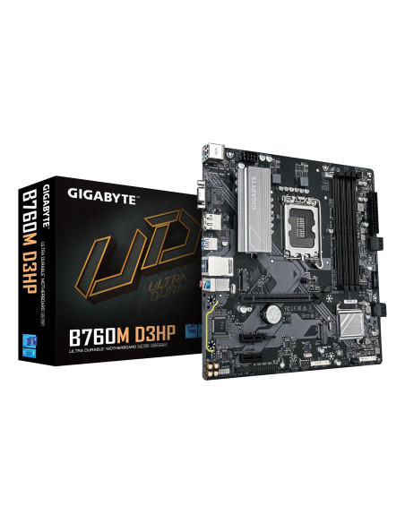 Mainboard, GIGABYTE, Intel B760 Express, LGA1700, Micro-ATX, Memory DDR5, Memory slots 4, 2xPCI-Express 3.0 1x, 1xPCI-Express 4