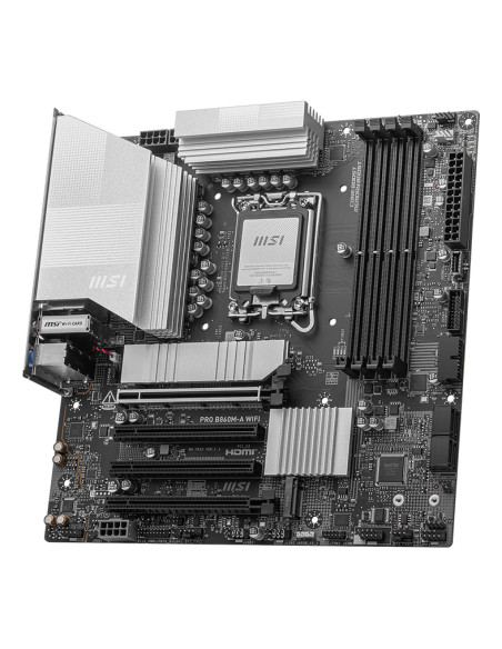 Mainboard, MSI, Intel B860 Express, LGA1851, Micro-ATX, Memory DDR5, Memory slots 4, PROB860M-AWIFI