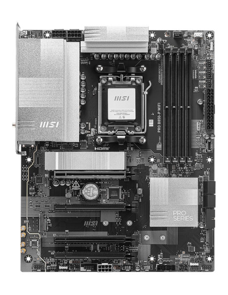Mainboard, MSI, AMD B850, SAM5, ATX, Memory DDR5, Memory slots 4, 4xPCI-Express 16x, 3xM.2, 1xHDMI, 1xAudio-In, 1xAudio-Out, 4x