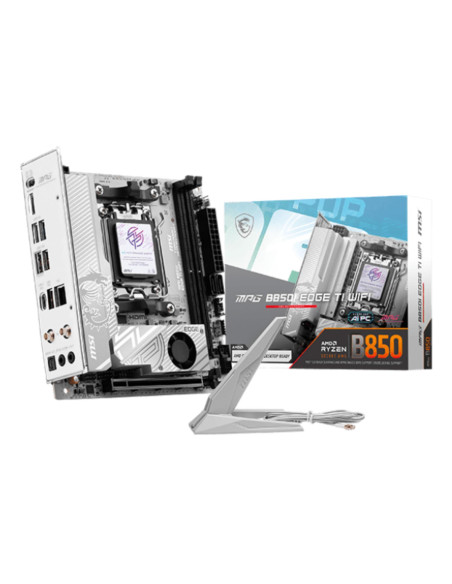 Mainboard, MSI, AMD B850, SAM5, Mini-ITX, Memory DDR5, Memory slots 2, MPGB850IEDGETIWIFI