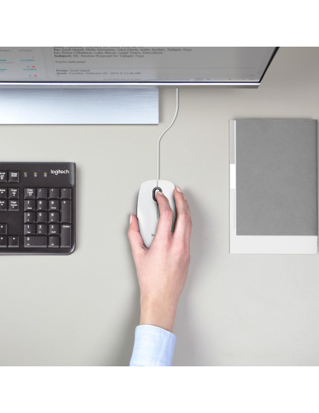 MOUSE USB OPTICAL M100/WHITE 910-006764 LOGITECH