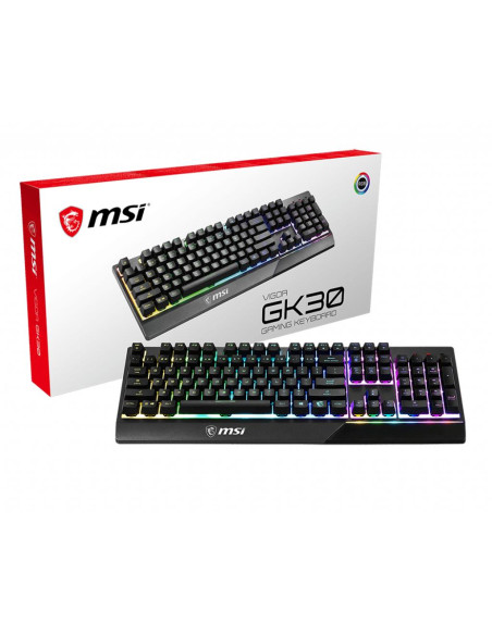 KEYBOARD GAMING BLACK ENG/VIGOR GK30 US MSI