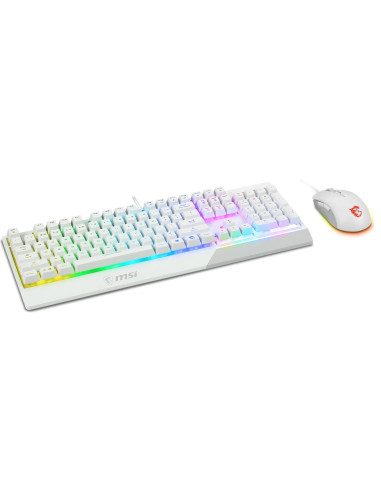 KEYBOARD +MOUSE/VIGOR GK30 COMBO WHITE US MSI