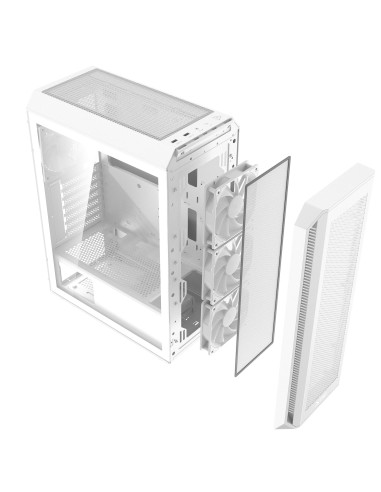 Case, ADATA, VALOR AIR PLUS MID, MidiTower, Case product features Transparent panel, ATX, MicroATX, MiniITX, Colour White, VALO