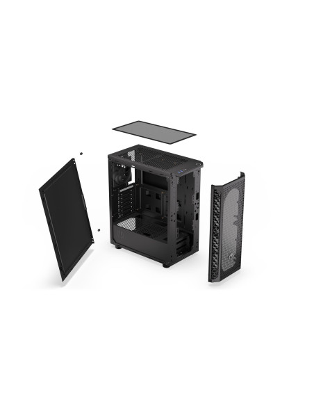 Case, ENDORFY, Signum 300 Solid, MidiTower, Not included, ATX, MicroATX, MiniITX, Colour Black, EY2A003
