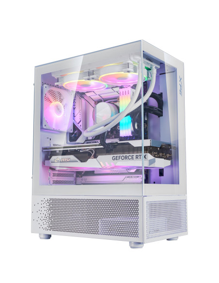 Case, ADATA, INVADER X MINI, MidiTower, Case product features Transparent panel, ATX, MicroATX, MiniITX, Colour White, INVADERX