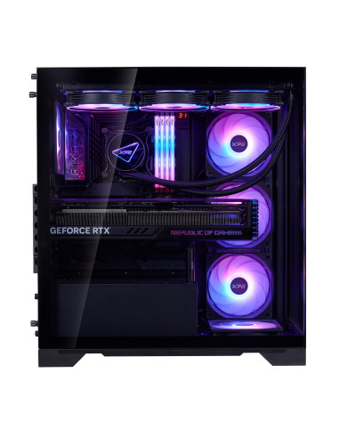 Case, ADATA, INVADER X BTF, MidiTower, Case product features Transparent panel, ATX, MicroATX, MiniITX, Colour Black, INVADERXB