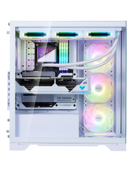 Case, ADATA, INVADER X BTF, MidiTower, Case product features Transparent panel, ATX, MicroATX, MiniITX, Colour White, INVADERXB