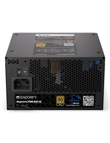 Power Supply, ENDORFY, SUPREMO FM6, 850 Watts, Efficiency 80 PLUS GOLD, MTBF 100000 hours, EY7A012