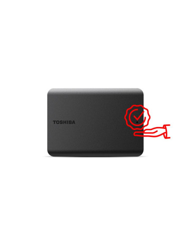 External HDD, TOSHIBA, Canvio Basics 2022, HDTB510EK3AA, 1TB, USB 3.2, Colour Black, HDTB510EK3AA