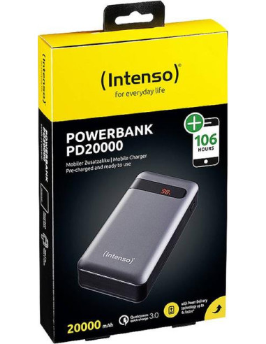 POWER BANK USB 20000MAH QC3.0/ANTHRACITE PD20000 INTENSO