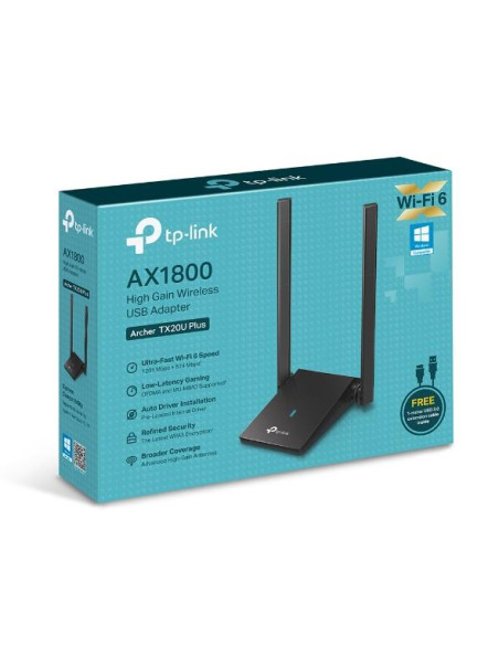 WRL ADAPTER 1800MBPS USB/ARCHER TX20U PLUS TP-LINK