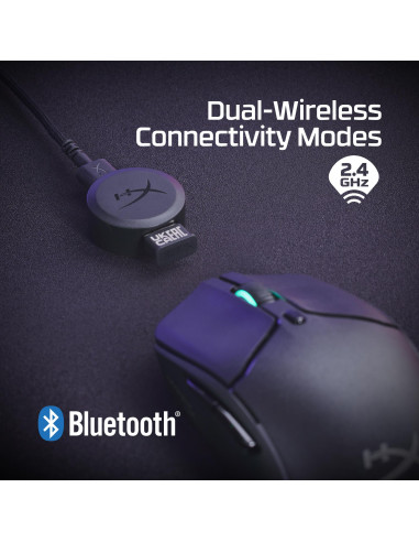 MOUSE USB OPTICAL WRL/PULSEFIRE HASTE 2 BLACK HYPERX