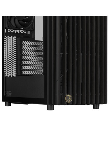 Case, ASUS, ProArt PA401 Wood Edition - Tempered Glass Panel, MidiTower, Case product features Transparent panel, Not included,