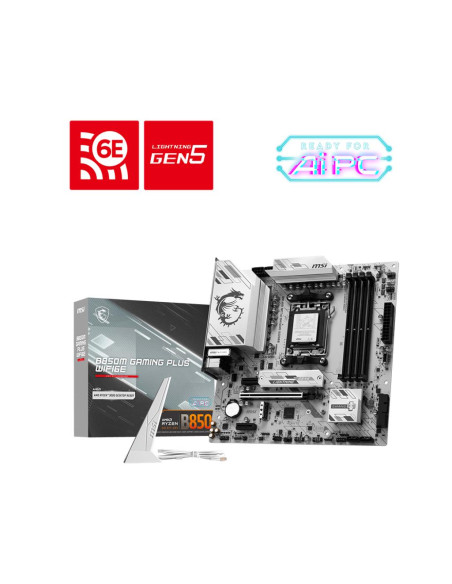 Mainboard, MSI, AMD B850, SAM5, Memory DDR5, Memory slots 4, B850MGAMINGPLUSWIFI6E