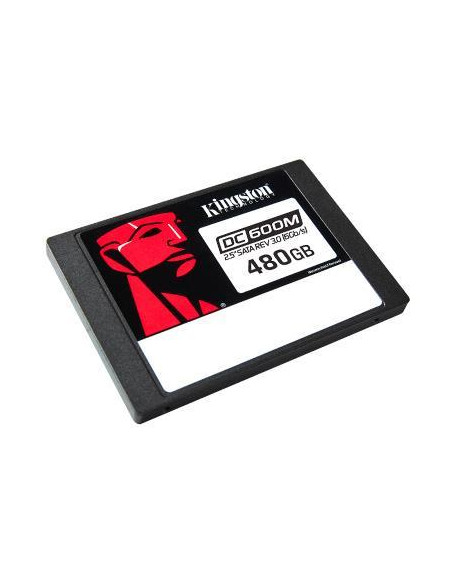 SSD, KINGSTON, DC600M, 480 GB, 876xTBW rating, MTBF 2000000 h, Read speed 560 MB/s, Write speed 470 MB/s, Serial ATA III, 2.5",
