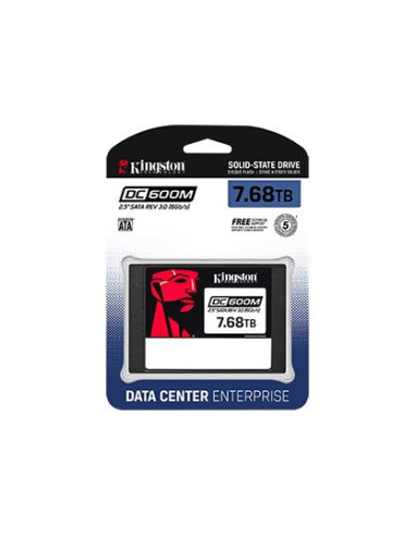 SSD, KINGSTON, 14016xTBW rating, MTBF 2000000 h, Read speed 560 MB/s, Write speed 530 MB/s, Serial ATA III, 2.5", 7680 GB, DC60