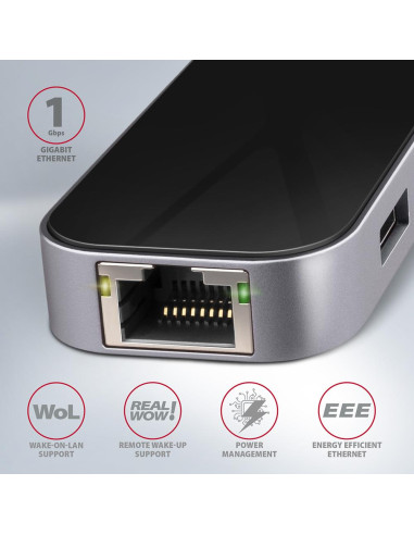 I/O HUB USB-C 6IN1/0.2M HMC-6GL AXAGON