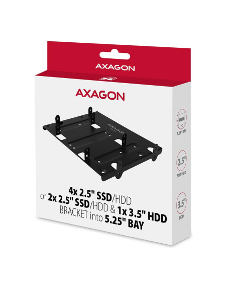 SSD ACC BRACKET 2.5"/3.5" TO/5.25" RHD-435 AXAGON