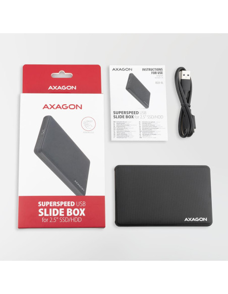 HDD ACC ENCLOSURE 2.5"/USB3.2 EE25-SL AXAGON