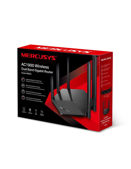 Wireless Router, MERCUSYS, 1900 Mbps, 1 WAN, 2x10/100/1000M, Number of antennas 6, MR50G