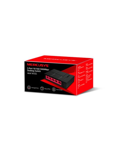 Switch, MERCUSYS, MS105G, Desktop/pedestal, 5x10Base-T / 100Base-TX / 1000Base-T, MS105G