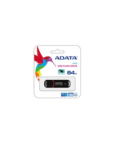MEMORY DRIVE FLASH USB3.1 64GB/BLACK AUV150-64G-RBK ADATA