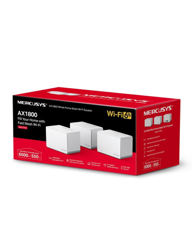 Wireless Router, MERCUSYS, 3-pack, Mesh, Wi-Fi 6, HALOH70X(3-PACK)