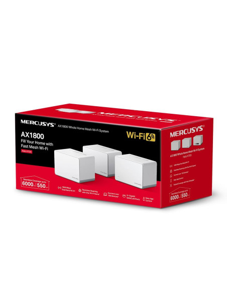 Wireless Router, MERCUSYS, 3-pack, Mesh, Wi-Fi 6, HALOH70X(3-PACK)