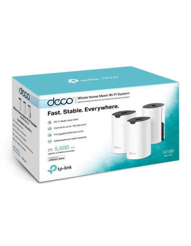 Wireless Router, TP-LINK, 3-pack, 1167 Mbps, Mesh, LAN WAN ports 2, Number of antennas 2, DECOS4(3-PACK)